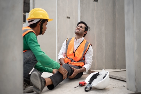 engineer injured on construction site