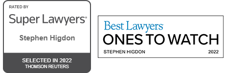 Stephen Higdon - Super Lawyers and Best Lawyers 2022 badges