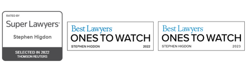 Stephen Higdon - Super Lawyers and Best Lawyers 2022 badges