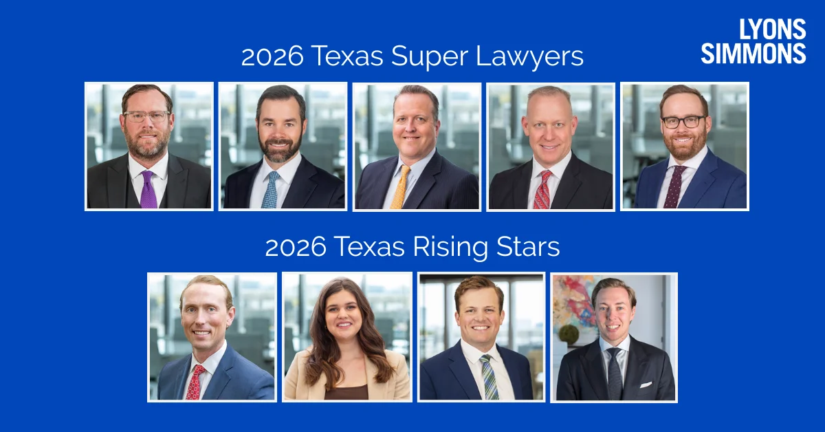 Lyons & Simmons Attorneys Recognized in 2026 Texas Super Lawyers and ...